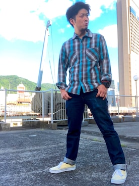 「SCHOTT」｜「アイテム（腕時計）」を使った、iadonさん（メンズ・165cm）の秋コーディネート