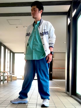 「アイテム（ブルゾン）」を使った、iadonさん（メンズ・165cm・40代）の春コーディネート