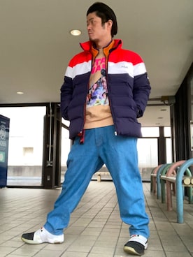 「tk.TAKEO KIKUCHI」｜「アイテム（ダウンジャケット/コート）」を使った、iadonさん（メンズ・165cm）の冬コーディネート
