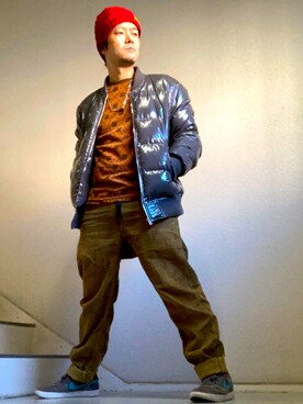 「URBAN RESEARCH（アーバンリサーチ）のアイテム（MA-1）」を使った、iadonさん（メンズ・165cm）の秋コーディネート