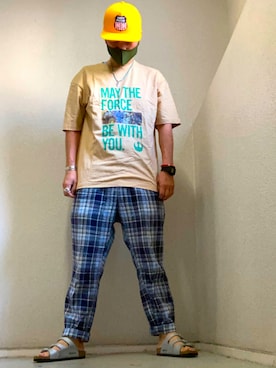 「SEVENDAYS=SUNDAY（セブンデイズサンデイ）のアイテム（パンツ）」を使った、iadonさん（メンズ・165cm）の夏コーディネート