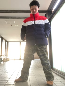 「FILA（フィラ）のアイテム（ジャケット/アウター）」を使った、iadonさん（メンズ・165cm）の冬コーディネート