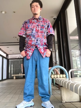 「厚底スニーカー」｜iadonさん（メンズ・165cm・40代）の春コーディネート