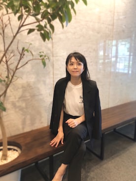 「theory（セオリー）のアイテム（ジャケット/アウター）」を使った、mgmymdさん（レディース・163cm）の夏コーディネート