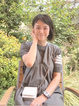 「THOM BROWNE（トムブラウン）のアイテム」を使った、mgmymdさん（レディース・163cm）の夏コーディネート