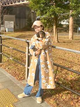 「Ungrid（アングリッド）のアイテム（サロペット/オーバーオール）」を使った、mgmymdさん（レディース・163cm）の冬コーディネート