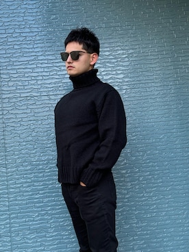 「GU（ジーユー）のアイテム（その他トップス）」を使った、Eduardoさん（メンズ・165cm）の冬コーディネート