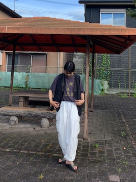「SASQUATCHfabrix.（サスクワァッチファブリックス）のアイテム」を使った、kanaさん（レディース・165cm）の夏コーディネート