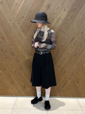 「CA4LA（カシラ）のアイテム（帽子）」を使った、ca4laさん（レディース・158cm）の夏コーディネート