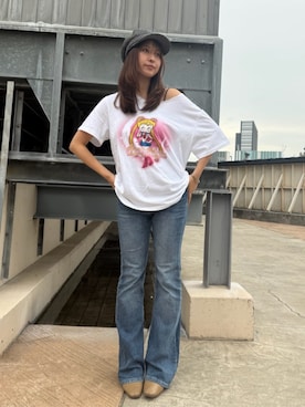 「CA4LA（カシラ）のアイテム」を使った、ca4laさん（レディース・162cm）の夏コーディネート