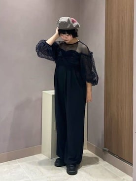 「CA4LA（カシラ）のCOW MOTIF BERET（ハンチング/ベレー帽、ベージュ系）」を使った、ca4laさん（メンズ・171cm）の秋コーディネート