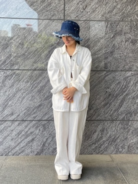 「CA4LA（カシラ）のアイテム（帽子）」を使った、ca4laさん（レディース・147cm）の夏コーディネート