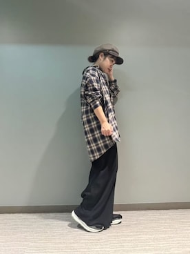 「アイテム（キャスケット）」を使った、ca4laさん（レディース・155cm）の秋コーディネート