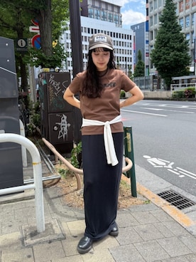 「CA4LA（カシラ）のアイテム（帽子）」を使った、ca4laさん（レディース・152cm）の夏コーディネート