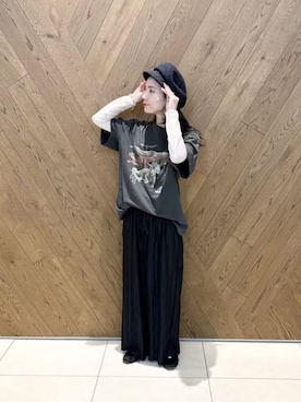「アイテム（キャスケット）」を使った、ca4laさん（レディース・159cm）の秋コーディネート