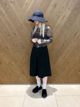 「CA4LA（カシラ）のアイテム（帽子）」を使った、ca4laさん（レディース・158cm）の夏コーディネート