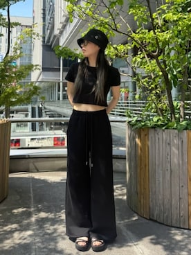 「CA4LA（カシラ）のアイテム（帽子）」を使った、ca4laさん（レディース・160cm）の夏コーディネート