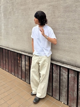 「CA4LA（カシラ）のアイテム」を使った、ca4laさん（メンズ・179cm）の夏コーディネート