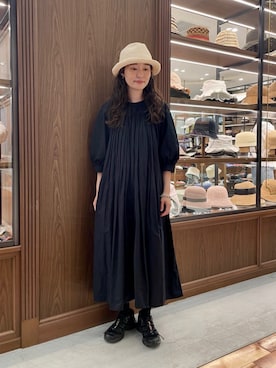 「CA4LA（カシラ）のアイテム（帽子）」を使った、ca4laさん（レディース・164cm）の夏コーディネート