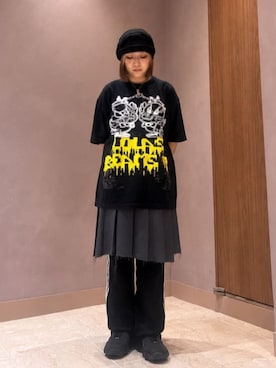 「CA4LA（カシラ）のFREEDOM JOURNEY REWL 3（キャスケット、ブラック系）」を使った、ca4laさん（メンズ・171cm）の秋コーディネート