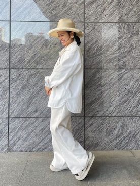 「CA4LA（カシラ）のアイテム（帽子）」を使った、ca4laさん（レディース・147cm）の夏コーディネート