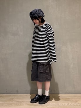 「CA4LA（カシラ）のHK COSMIK（キャップ、ブラック系）」を使った、ca4laさん（メンズ・171cm）の秋コーディネート