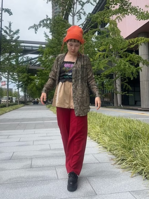 CA4LA ベレー帽 レース リボン チェック CA4LA ベレー帽 レース リボン