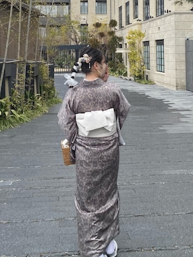 「春カラー」｜「アイテム（水着/着物・浴衣）」を使った、ririaさん（レディース・160cm）の春コーディネート