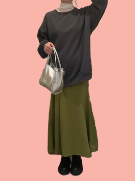 「JERZEES（ジャージーズ）のアイテム」を使った、mabeさん（レディース・160cm）の春コーディネート