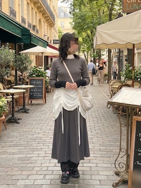 「VANNIE U（ヴァニーユー）のアイテム」を使った、うぇい®さん（レディース・157cm）の春コーディネート