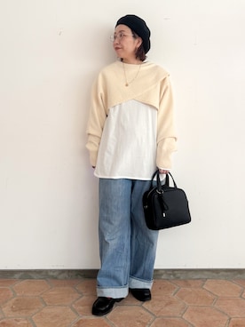 「アイテム（ボストンバッグ）」を使った、hayashiさん（レディース・150cm）の秋コーディネート