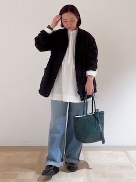 「アイテム（ネックレス、グリーン系）」を使った、hayashiさん（レディース・150cm）の秋コーディネート