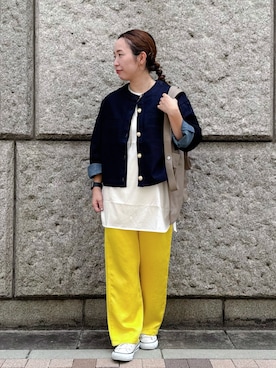 「collex（コレックス）のアイテム（ノーカラージャケット）」を使った、hayashiさん（レディース・150cm）の秋コーディネート