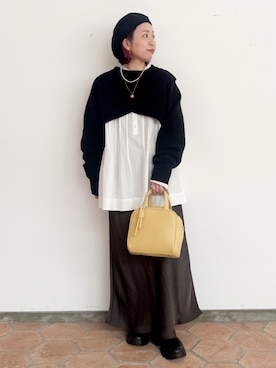 「アイテム（ボストンバッグ）」を使った、hayashiさん（レディース・150cm）の秋コーディネート