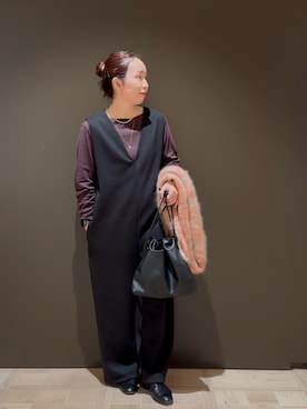 「collex（コレックス）のアイテム（オールインワン・サロペット）」を使った、hayashiさん（レディース・150cm）の秋コーディネート