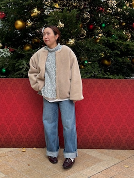 「リバーシブル」｜「アイテム（ブルゾン）」を使った、hayashiさん（レディース・150cm）の冬コーディネート
