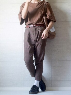 「Dr. Martens（ドクターマーチン）のDr.Martens / ドクターマーチン 1461 3EYE GIBSON SHOE 3ホール ギブソン シューズ ブーツ（ブーツ）」を使った、しま🦓さん（メンズ・170cm）の夏コーディネート