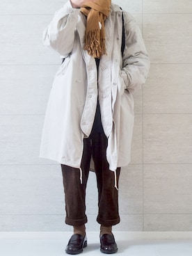 「NAVAL（ナバル）のアイテム」を使った、しま🦓さん（メンズ・170cm）の冬コーディネート