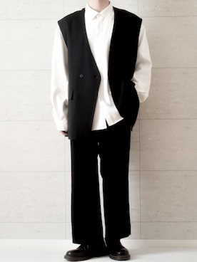 「Dr. Martens（ドクターマーチン）のDr.Martens / ドクターマーチン 1461 3EYE GIBSON SHOE 3ホール ギブソン シューズ ブーツ（ブーツ）」を使った、しま🦓さん（メンズ・170cm）の秋コーディネート