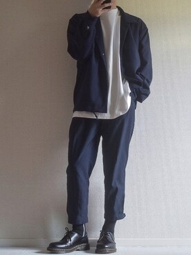 「JUNRED（ジュンレッド）のアイテム（その他アウター）」を使った、しま🦓さん（メンズ・170cm）の秋コーディネート