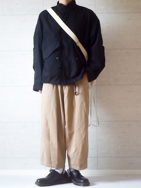 「Dr. Martens（ドクターマーチン）のDr.Martens / ドクターマーチン 1461 3EYE GIBSON SHOE 3ホール ギブソン シューズ ブーツ（ブーツ）」を使った、しま🦓さん（メンズ・170cm）の秋コーディネート