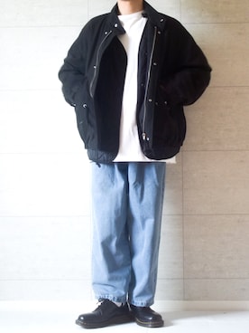 「Dr. Martens（ドクターマーチン）のDr.Martens / ドクターマーチン 1461 3EYE GIBSON SHOE 3ホール ギブソン シューズ ブーツ（ブーツ）」を使った、しま🦓さん（メンズ・170cm）の秋コーディネート