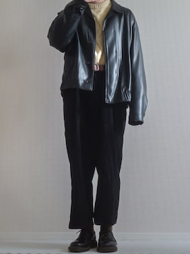 「Dr. Martens（ドクターマーチン）のDr.Martens / ドクターマーチン 1461 3EYE GIBSON SHOE 3ホール ギブソン シューズ ブーツ（ブーツ）」を使った、しま🦓さん（メンズ・170cm）の秋コーディネート