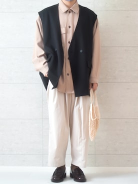 しま🦓さんの「Drape Chief Petty Officer Shirts/ドレープCPOシャツ」を使ったコーディネート