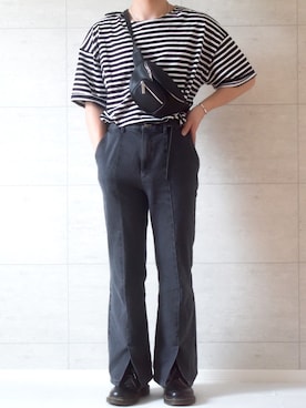 「Dr. Martens（ドクターマーチン）のDr.Martens / ドクターマーチン 1461 3EYE GIBSON SHOE 3ホール ギブソン シューズ ブーツ（ブーツ）」を使った、しま🦓さん（メンズ・170cm）の春コーディネート