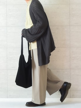 「Dr. Martens（ドクターマーチン）のDr.Martens / ドクターマーチン 1461 3EYE GIBSON SHOE 3ホール ギブソン シューズ ブーツ（ブーツ）」を使った、しま🦓さん（メンズ・170cm）の春コーディネート