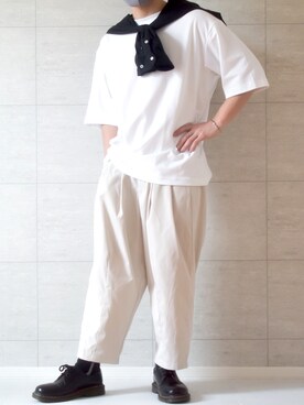 「Dr. Martens（ドクターマーチン）のDr.Martens / ドクターマーチン 1461 3EYE GIBSON SHOE 3ホール ギブソン シューズ ブーツ（ブーツ）」を使った、しま🦓さん（メンズ・170cm）の春コーディネート