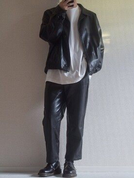 「Dr. Martens（ドクターマーチン）のDr.Martens / ドクターマーチン 1461 3EYE GIBSON SHOE 3ホール ギブソン シューズ ブーツ（ブーツ）」を使った、しま🦓さん（メンズ・170cm）の秋コーディネート