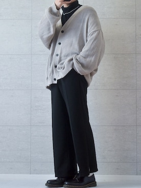 「Dr. Martens（ドクターマーチン）のDr.Martens / ドクターマーチン 1461 3EYE GIBSON SHOE 3ホール ギブソン シューズ ブーツ（ブーツ）」を使った、しま🦓さん（メンズ・170cm）の冬コーディネート