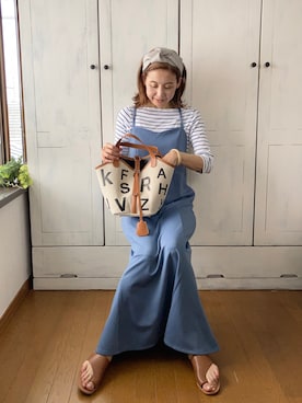 「アイテム（ワンピース/ドレス）」を使った、まゆみんさん（レディース・160cm・40代）の夏コーディネート